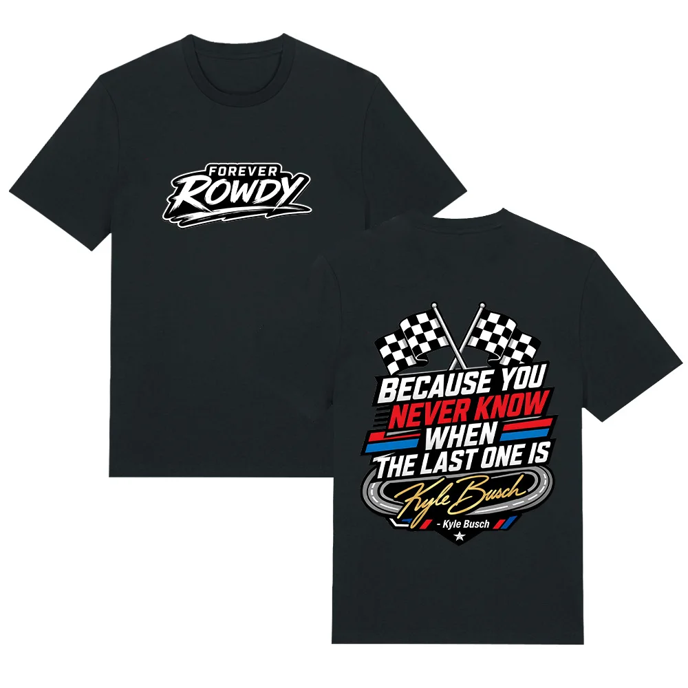 Camisetas conmemorativas de Kyle Busch, camiseta de verano de algodón puro transpirable para hombres y mujeres, camisetas de calle