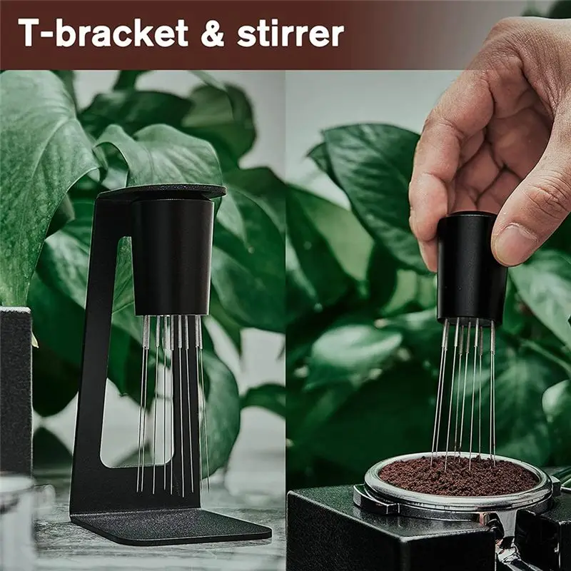 A76I-1Pcs WDT Tool Espresso Magnetic Coffee Stirrer Distribution Tool For Espresso Stirrer Coffee Stirring Tool With Stand