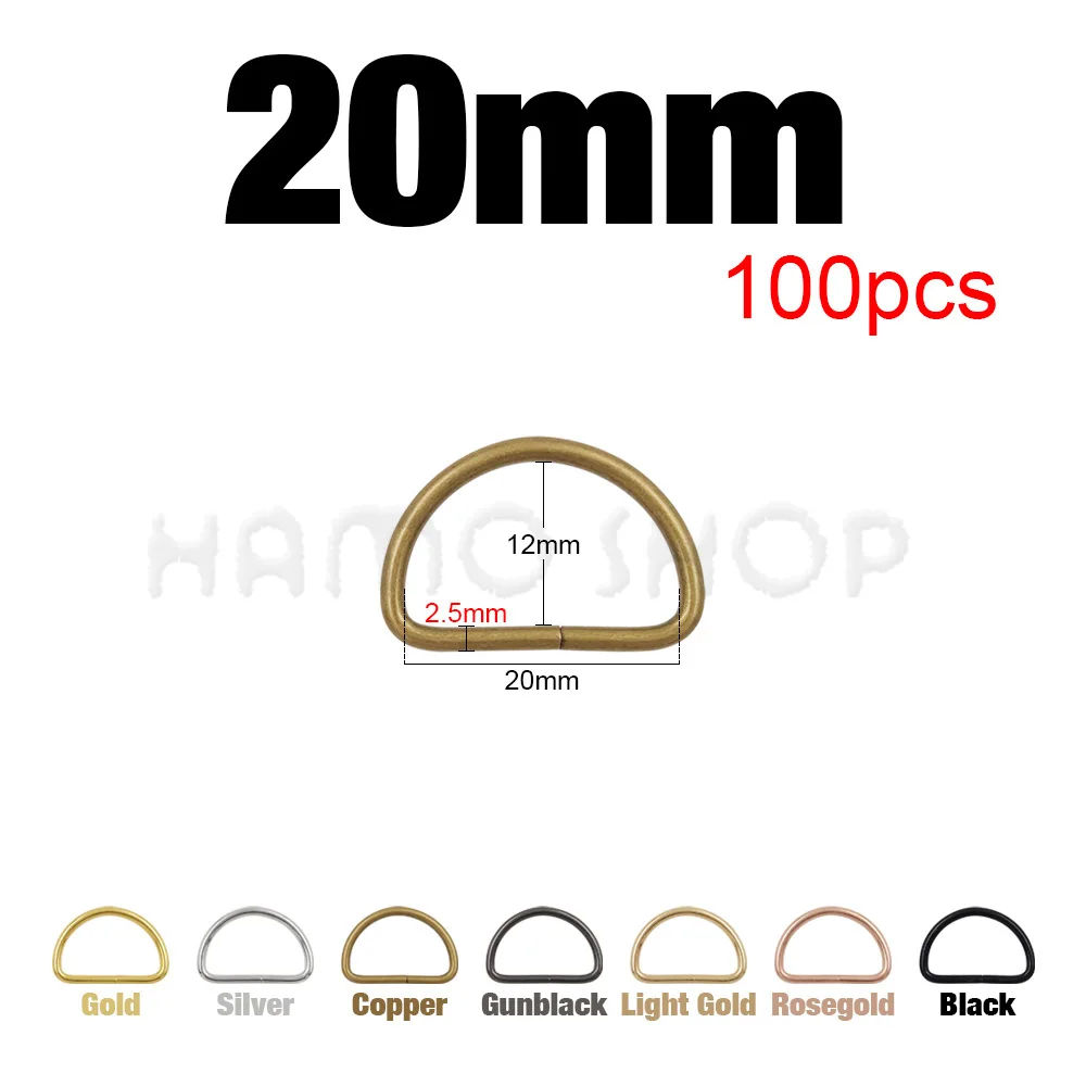 20-1000 stücke Metall D Ring Einstellbare Schnalle Verschluss Für Gurtband Rucksäcke Riemen Taschen Katze Hund Kragen Kette Schnallen DIY zubehör