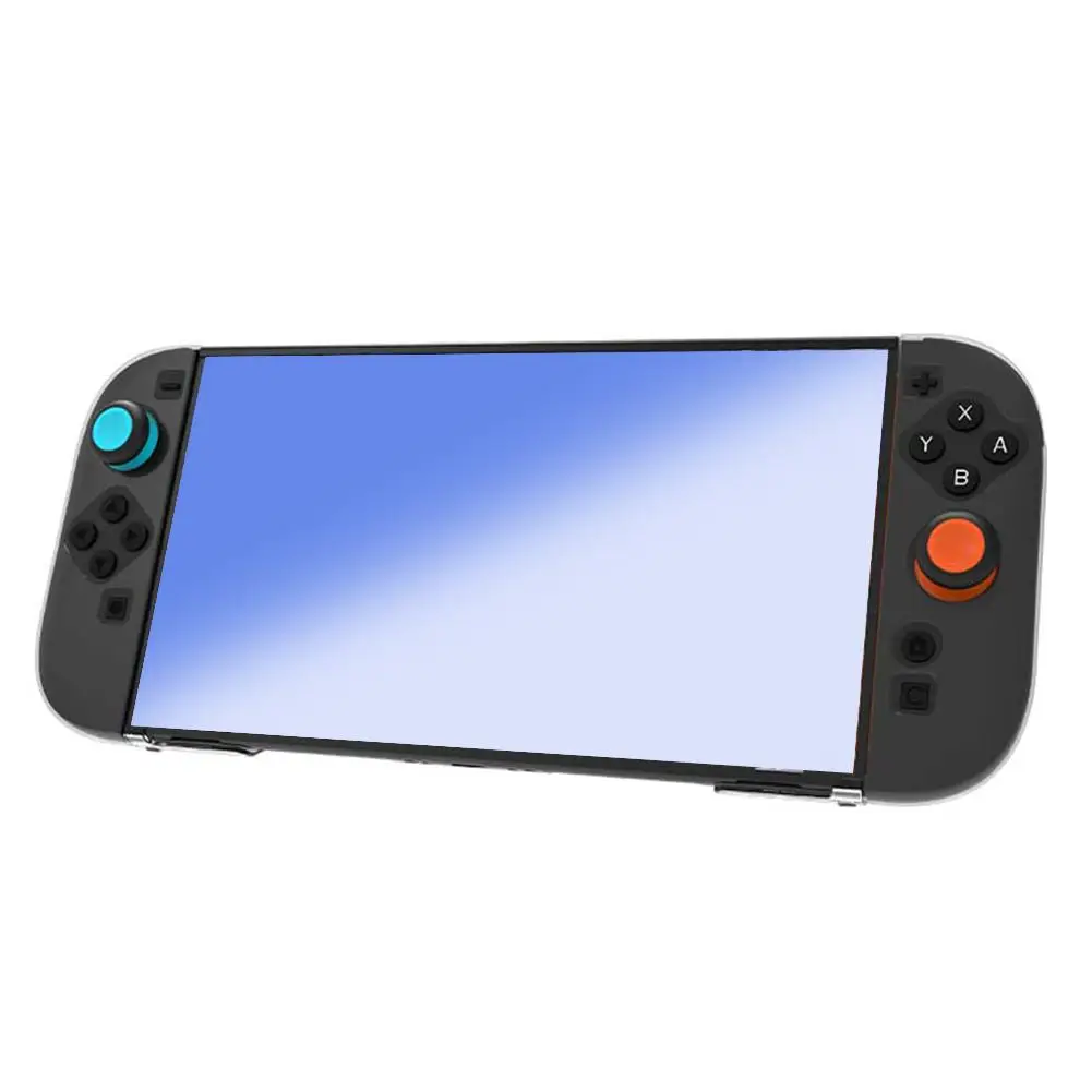 

For Nintendo for Switch 2 Detachable Protection Skin with Screen Protector & Thumb Grip Caps Clear Case for Switch 2 Access W2I0
