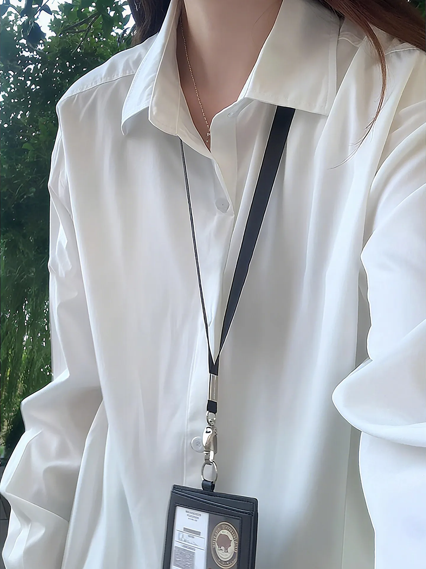 Anti-Wrinkle Long Sleeve White Collar Shirt for Men And Women Summer Casual Style Loose Fit Outerwear Youth Trend Daily Wear