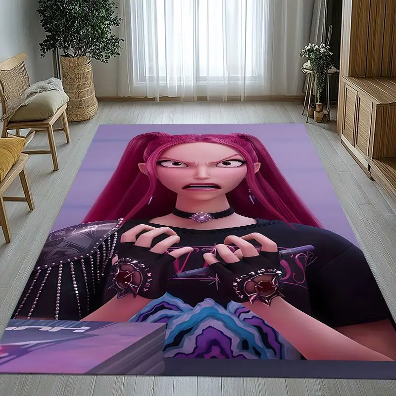 D-Derpy Tiger KPop Group Cartoon Soft Non-Slip Area Rug for Living Room,Bedroom Playroom Carpet Mat for Sofa,Home Decor