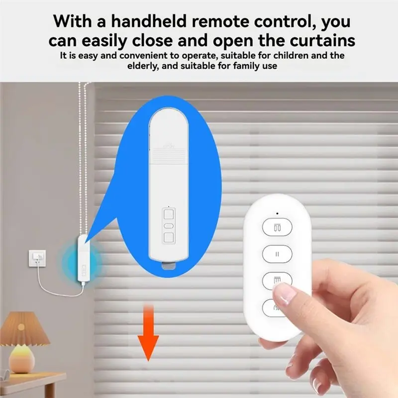 AA81-Tuya Wifi Smart Curtain Motor Electric Roller Shade Driver App Voice Control Remote Controller Automatic UK Plug
