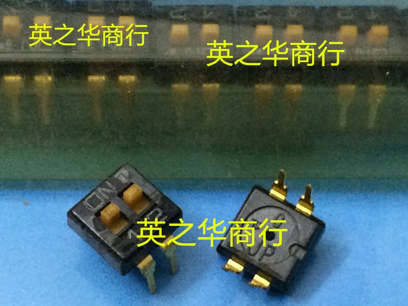 

10pcs orginal new IC type DIP switch KI-02 black pitch 2.54MM two gears four feet 2-digit code