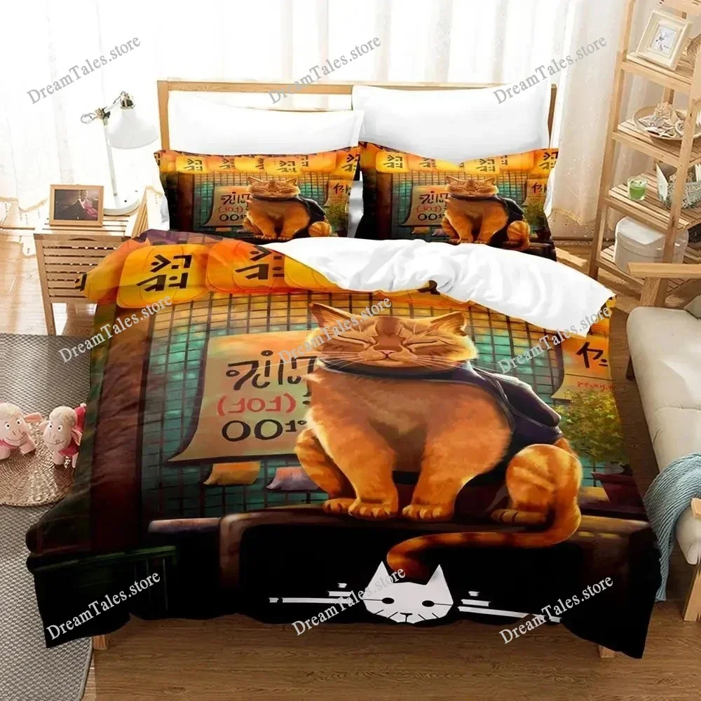 Game Stray Printed Bedding Sets Comforter Quilt Bed Cover Duvet Cover Pillow Case Sets Kids Adult Size Home Textiles Luxury Gift