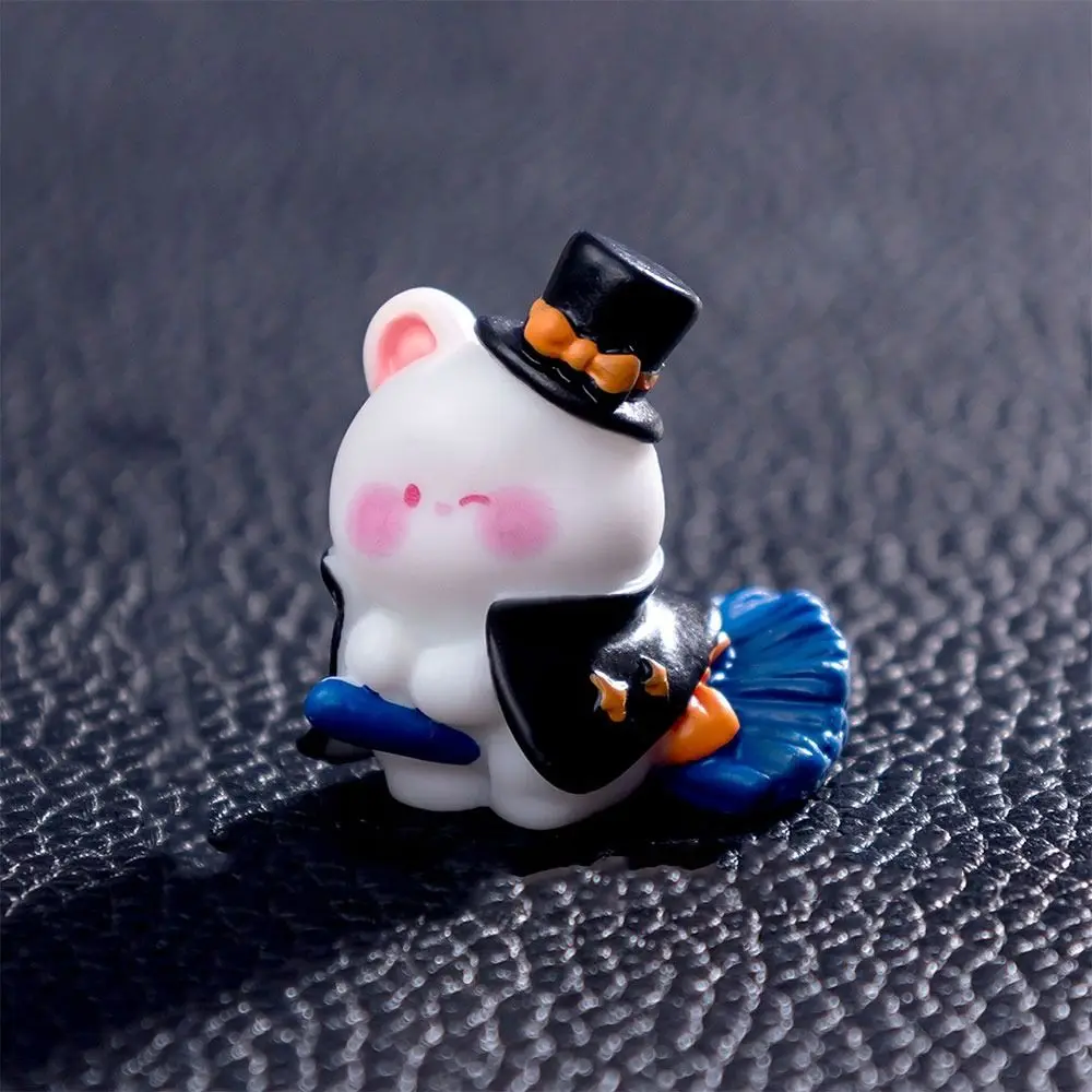 

Halloween Accessories Cartoon Pumpkin Bear Doll Multicolor Halloween Supplies Miniature Bear Figurine Micro Landscape Resin