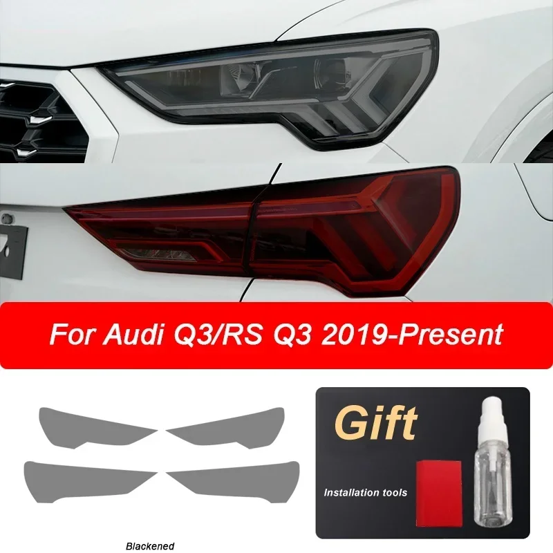Auto-Scheinwerfer-Schutzfolie Rauchschwarze Tönungsfolie Transparenter TPU-Aufkleber für Audi Q3 F3 RSQ3 Sportback 2019 – Detail 3