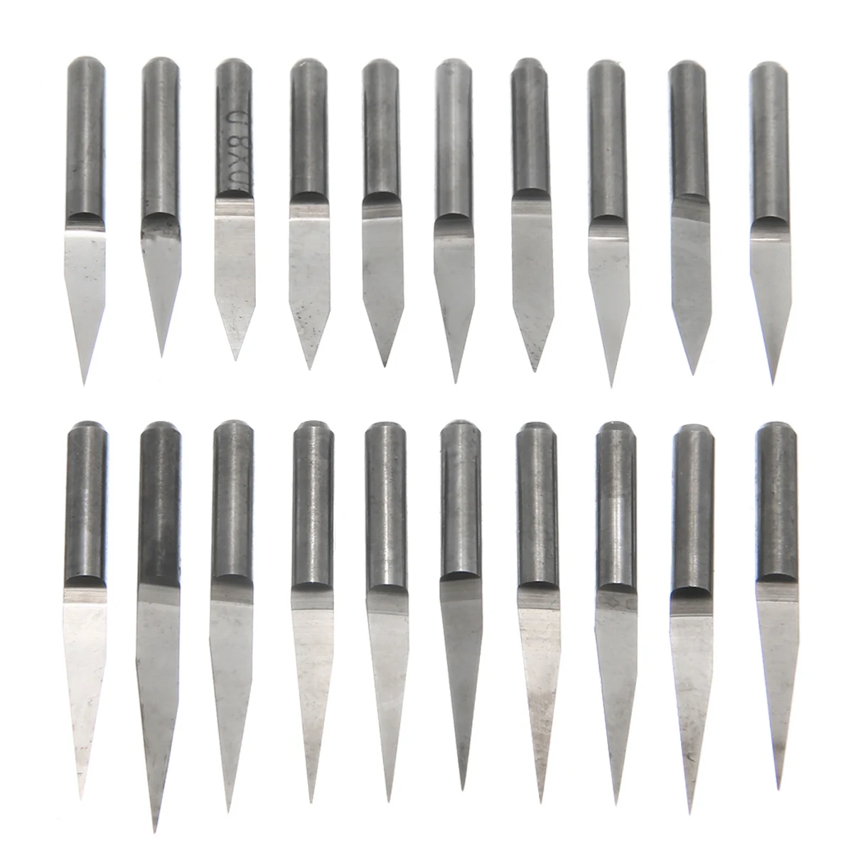 

MALL 20Pcs Carbide PCB Engraving Bits 3.175mm CNC Router Bit 10/15/20/30 Degree Milling Cutter Tools