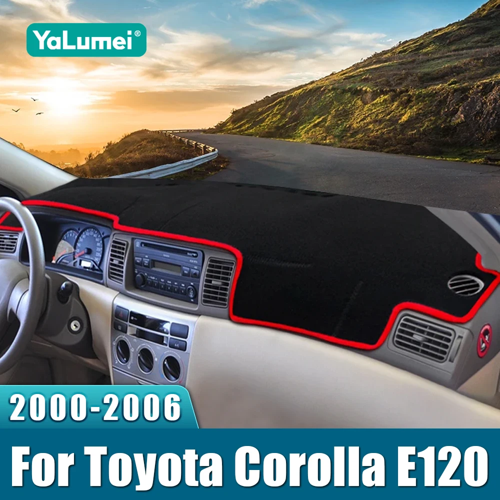 Car Dashboard Avoid Light Cover Anti-UV Mat Non-Slip Carpets For Toyota Corolla E120 E130 2000 2001 2002 2003 2004 2005 2006