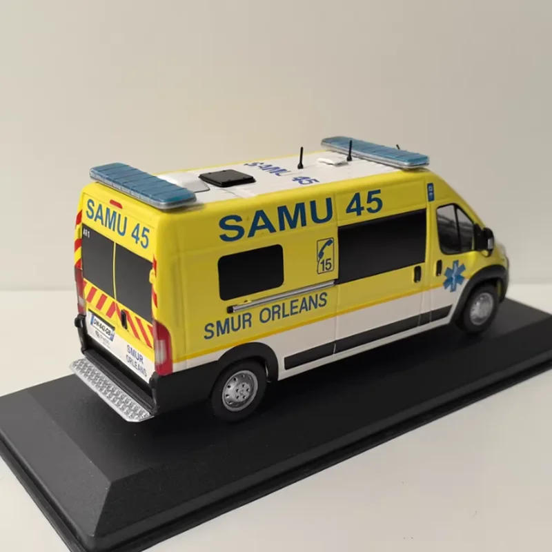 ODEON 1:43 échelle Ducato AR SAMU 45 alliage Simulation modèle de voiture Collection statique décoré cadeaux de vacances jouets Souvenir cadeau
