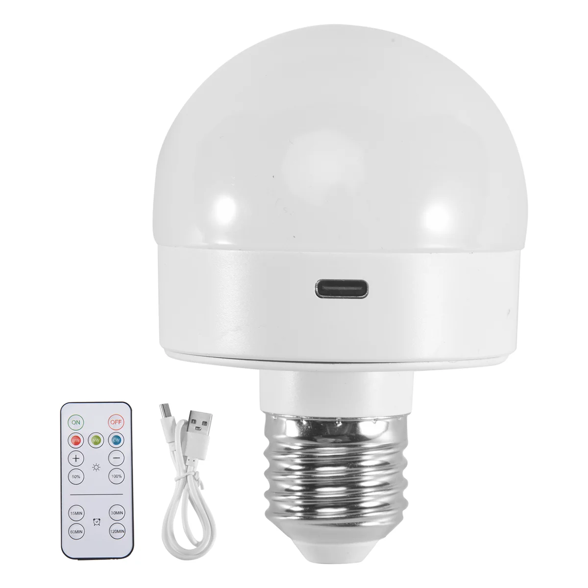 Neue wiederaufladbare batteriebetriebene Glühbirnen, 300 lm E26-Glühbirne zum Anschrauben für Lampen mit Fernbedienung, dimmbar und Timer
