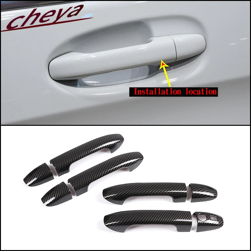 

For Mercedes-Benz V-Class W447 V250 V260 2015-2021 ABS plastic carbon fiber External handle protective cover Car accessories