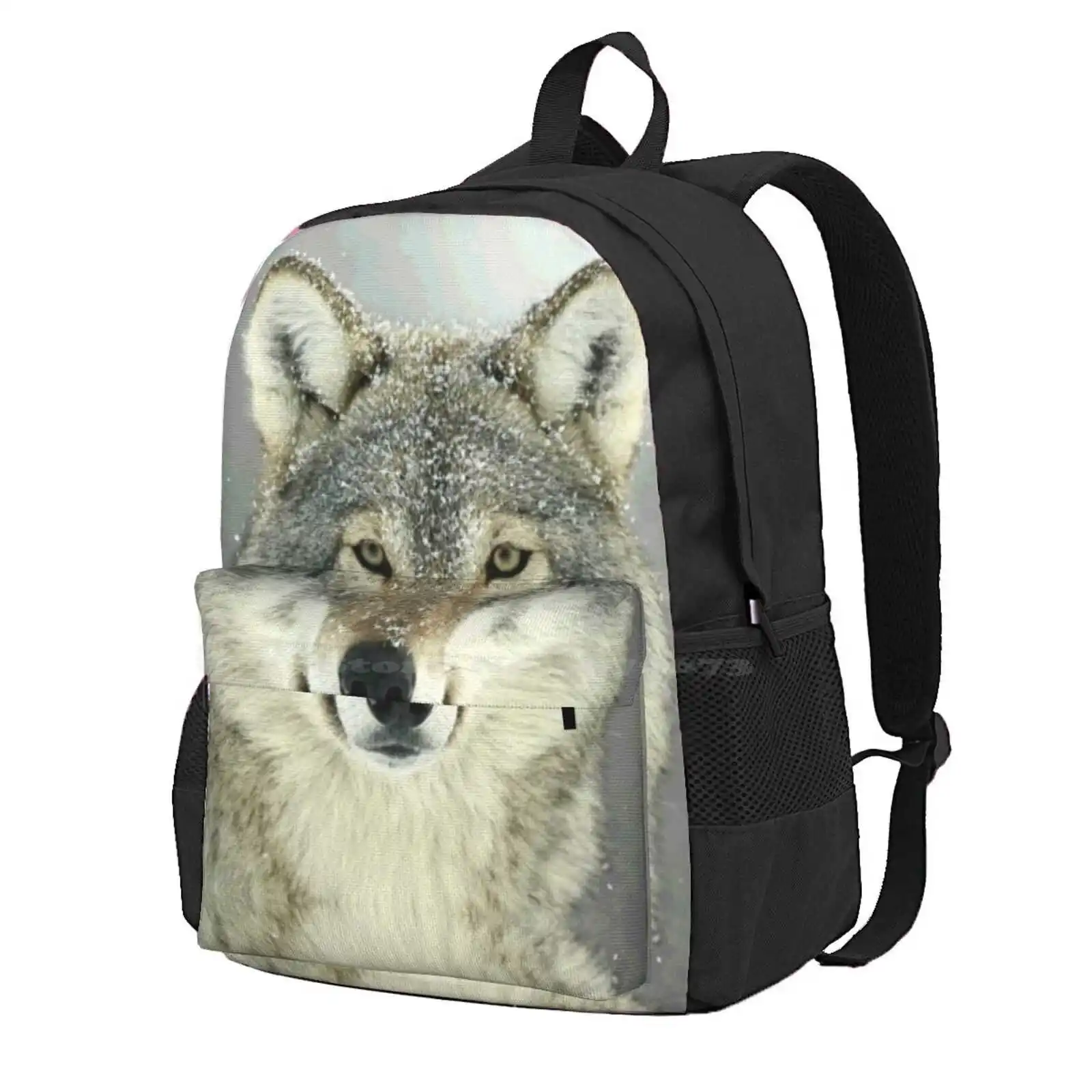 

Grey Wolf Hot Sale Schoolbag Backpack Fashion Bags Wolves Lone Wolf Dog Fox Paparaw Grey Wolf Indian Nature Wildlife Animal