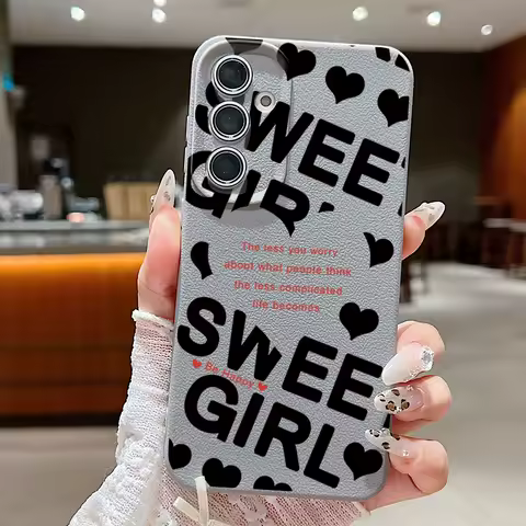 Lettering Case For Samsung Galaxy S25 S24 Ultra S23 S22 Plus S21 FE A52 A53 A14 A34 A54 A15 A25 A35 A55 A16 A26 A36 A56 5G Capa