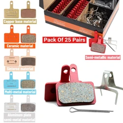 25 pairs bicycle disc brake pads Mountain bike metal ceramic brake pads riding cooling pads for SHIMANO SRAM AVID accessories