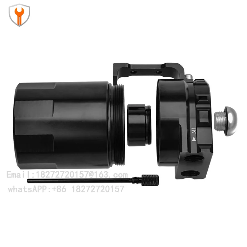 Black Universal 300ml Aluminum Energy Baffle Oil Collector, Oil Separator Oil Collector with Aeration Filter