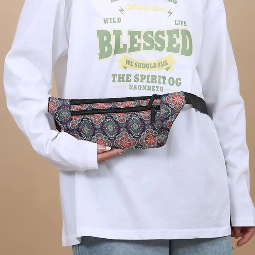 새로운 경량 여성 스포츠 허리 팩 조절 가능한 다기능 머니 벨트 지퍼 파우치 지갑