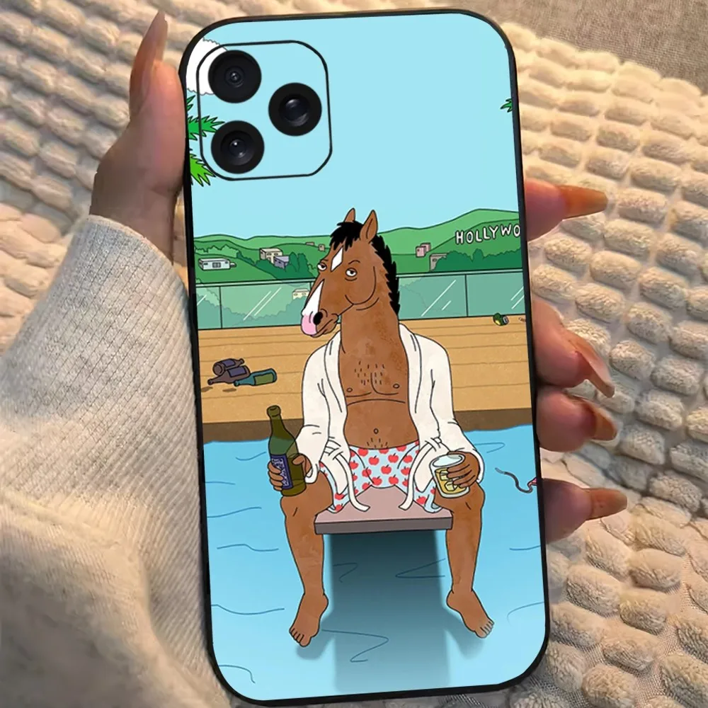 B-BoJack H-HorsemanSเคสโทรศัพท์สําหรับiPhone 8 11 12 13 14 15 Mini X XR XS PRO MAX Plus Shell