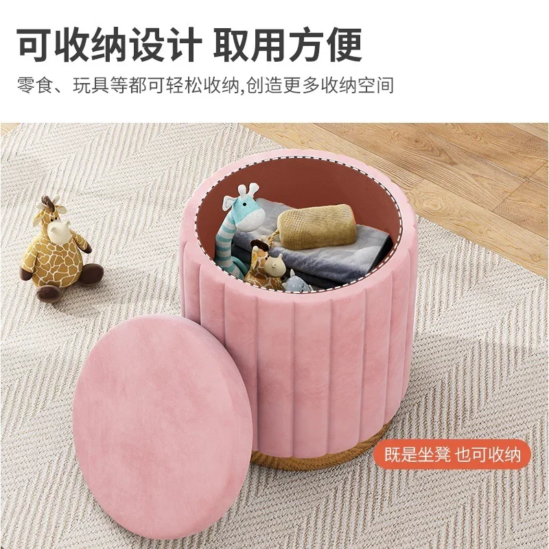 

Nordic Light Luxury Dressing Stool Small Round Stool Home Entrance Porch Shoe Changing Round Stool Bedroom Dressing Stools Chair