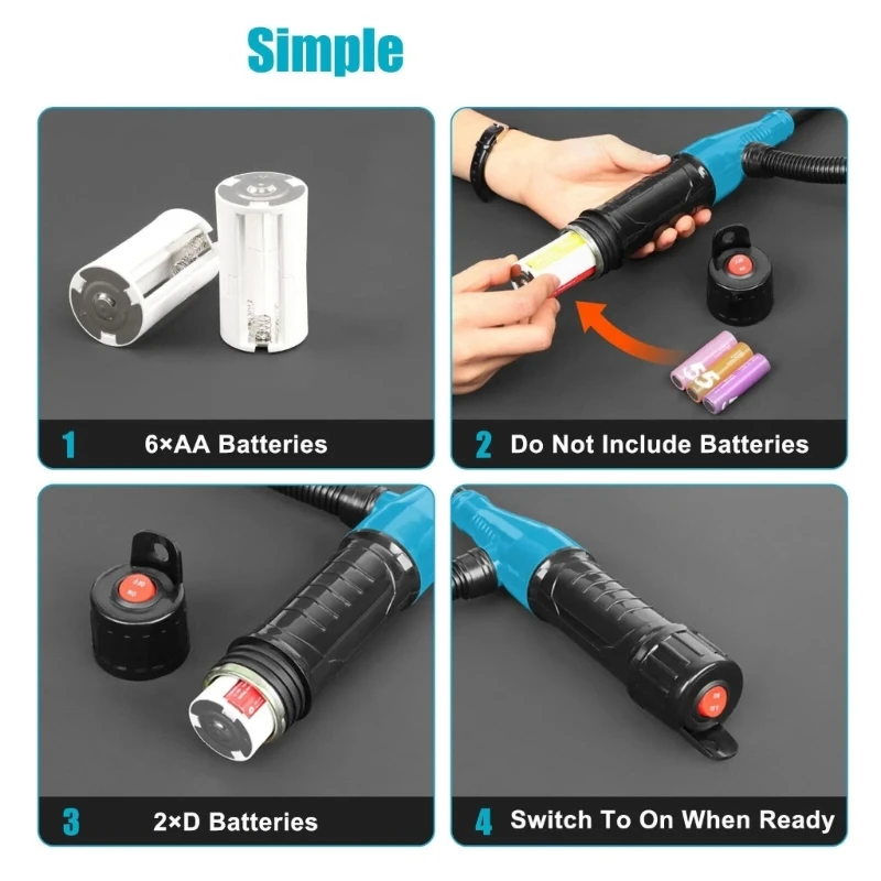 Battery Operated Transfer With Adjustable Nozzle, 2.4 GPM Fit for Gas, Kerosene And Oil Efficient Fueling AOS