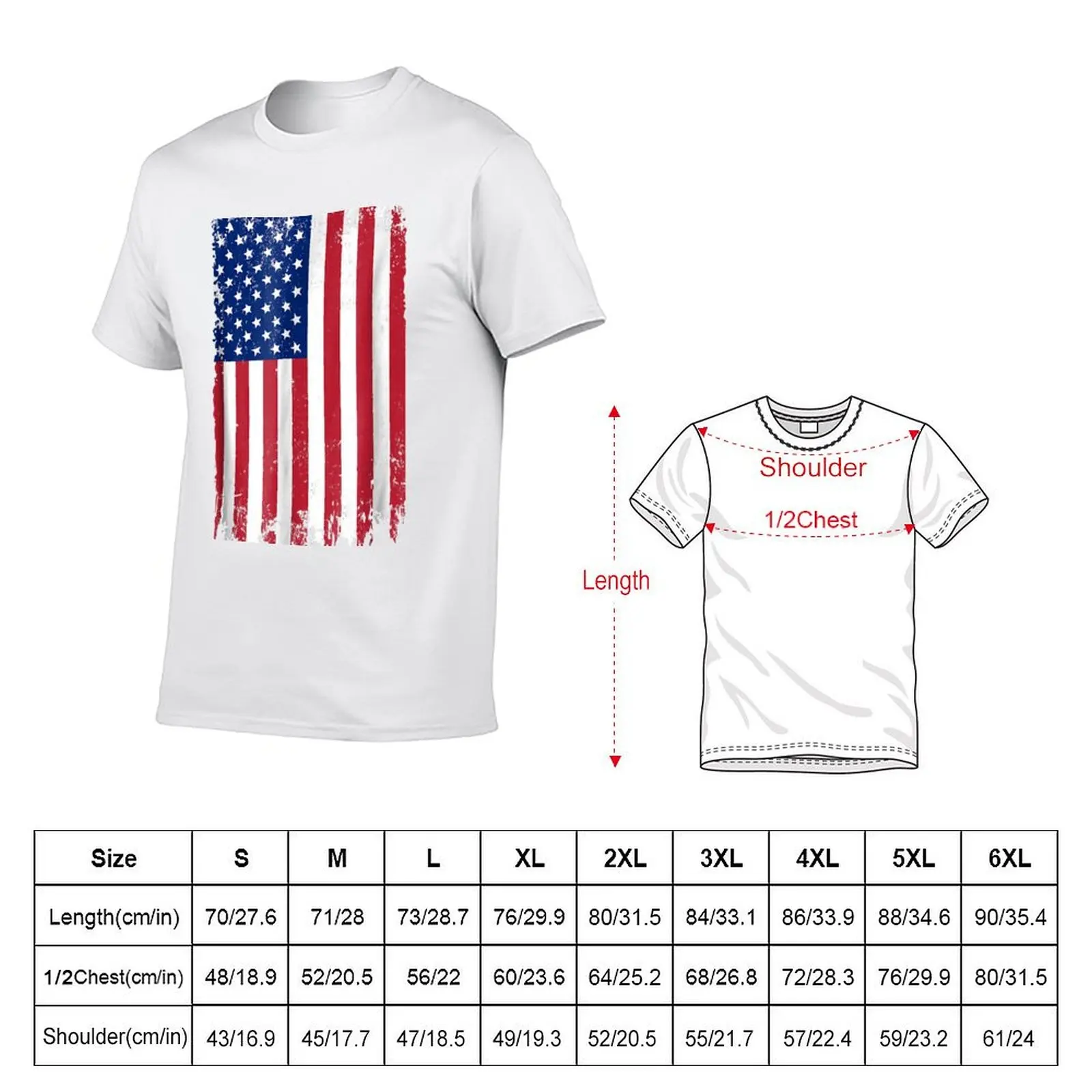 Patriotic American Flag T-Shirt man t shirts for men t shirts for man graphic funny T-Shirt