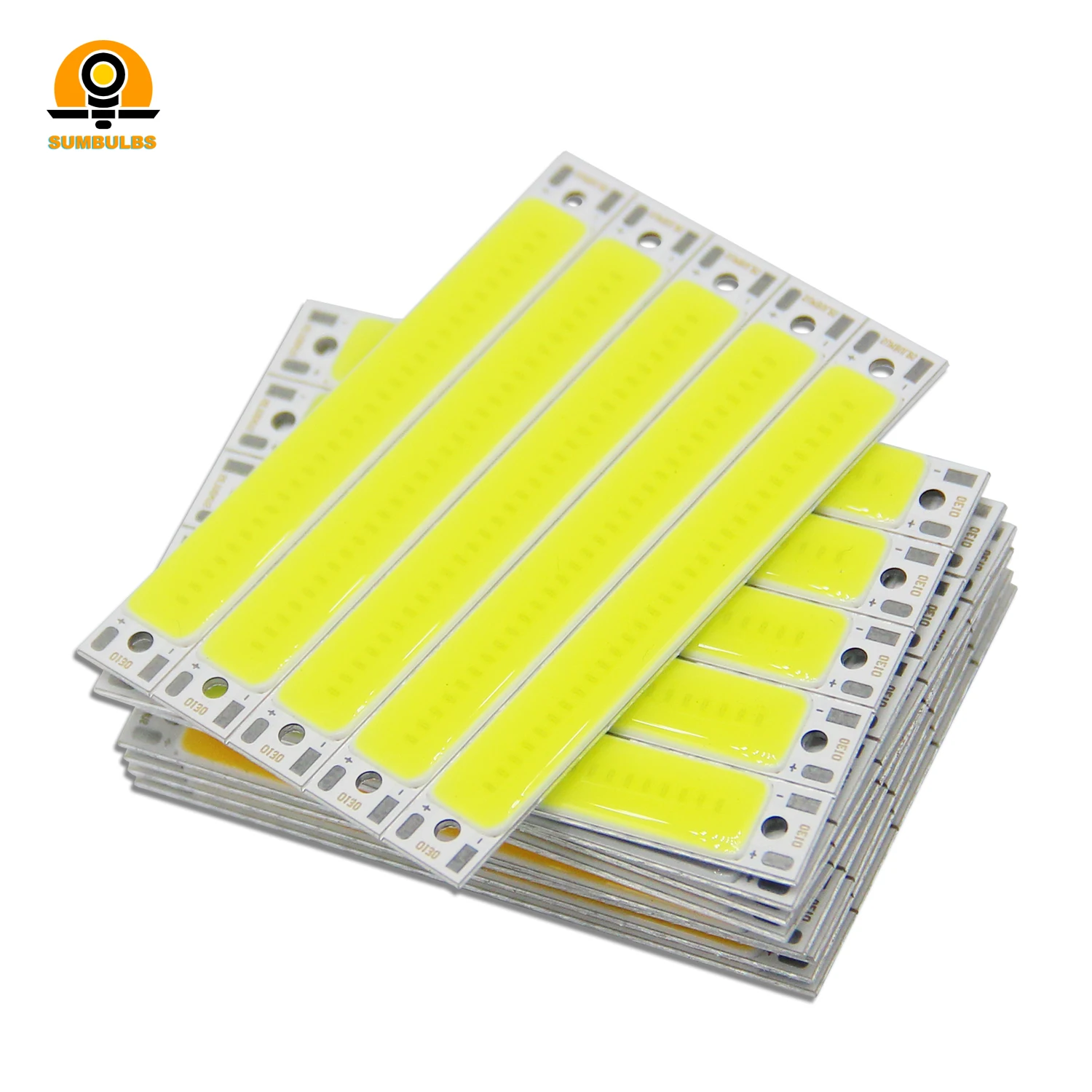 Gran oferta, tira de luces LED de 3V, 3,7 V CC, 60mm, 8mm, 1,5 W, 3W, blanco frío cálido, azul, rojo, fuente de luz COB para lámpara de trabajo de