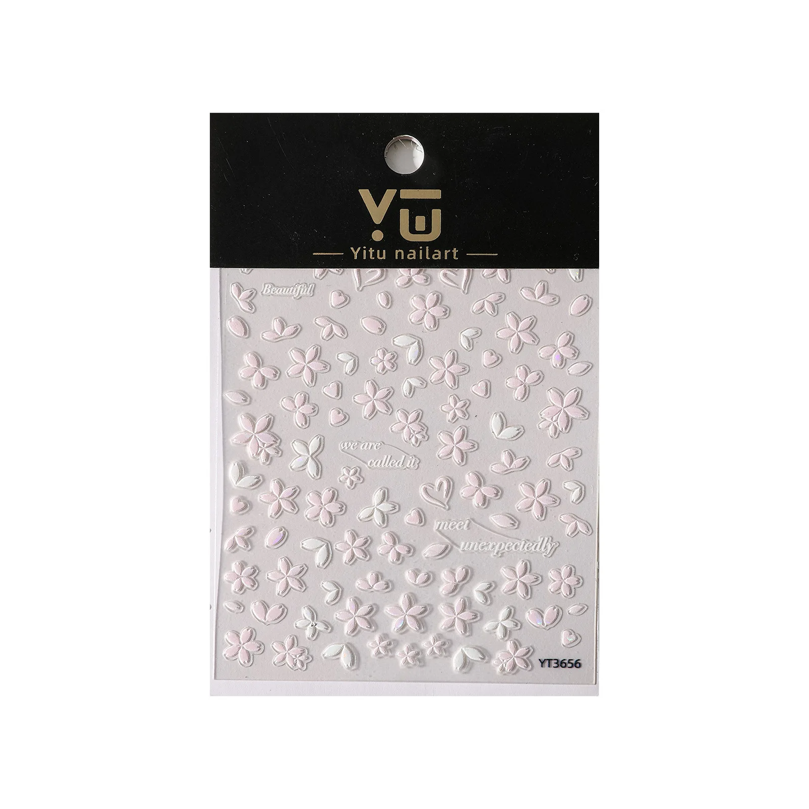 1 foglio 5d colorato Kawaii Glitter Sakura adesivi per nail art fiore autoadesivo decorazioni per unghie decalcomanie accessori