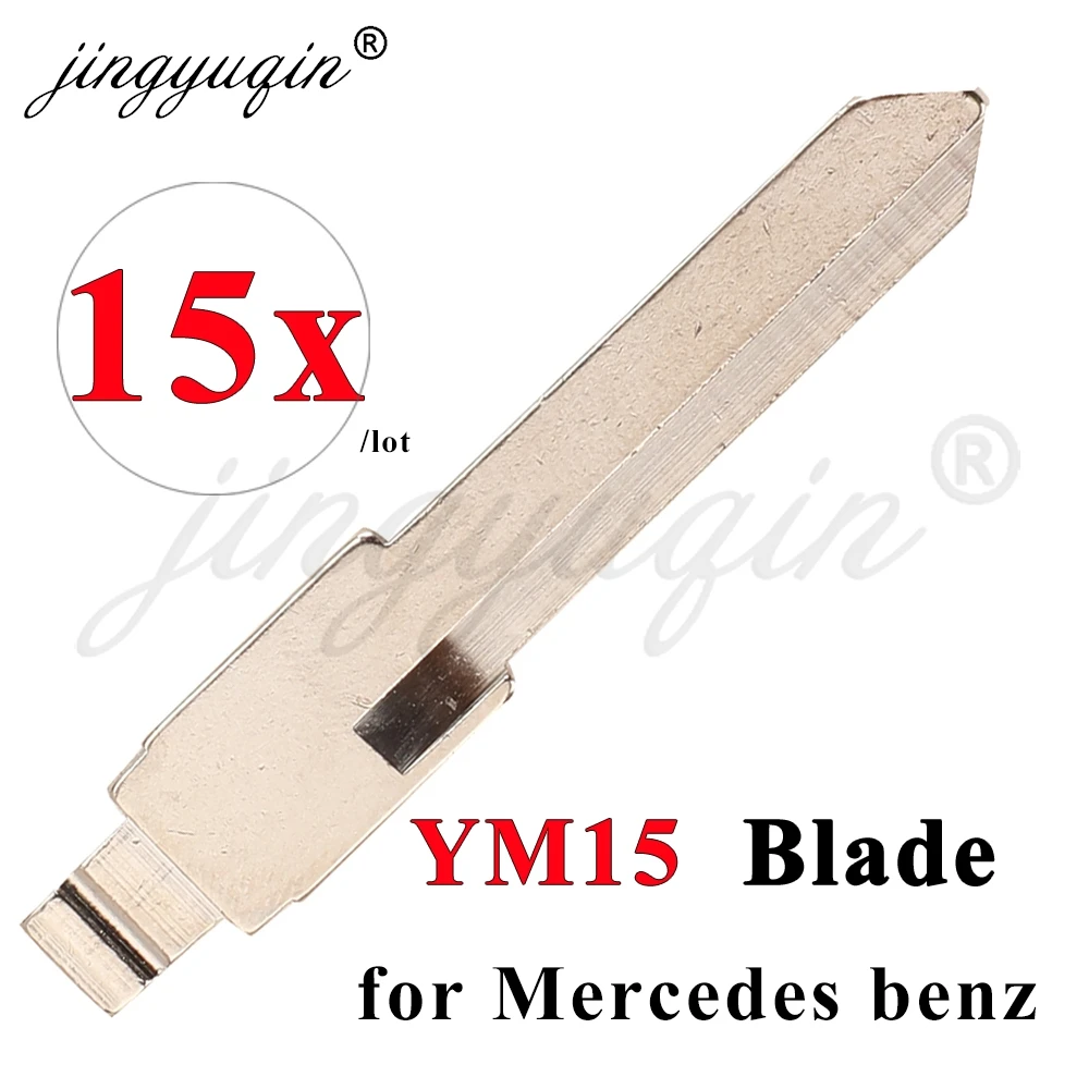 jingyuqin 15pcs YM15/YM23/HU/HU64 Remote Car Key Blade Blank for Mercedes Benz Vito Actros Sprinter V Class Replacement KD VVDI