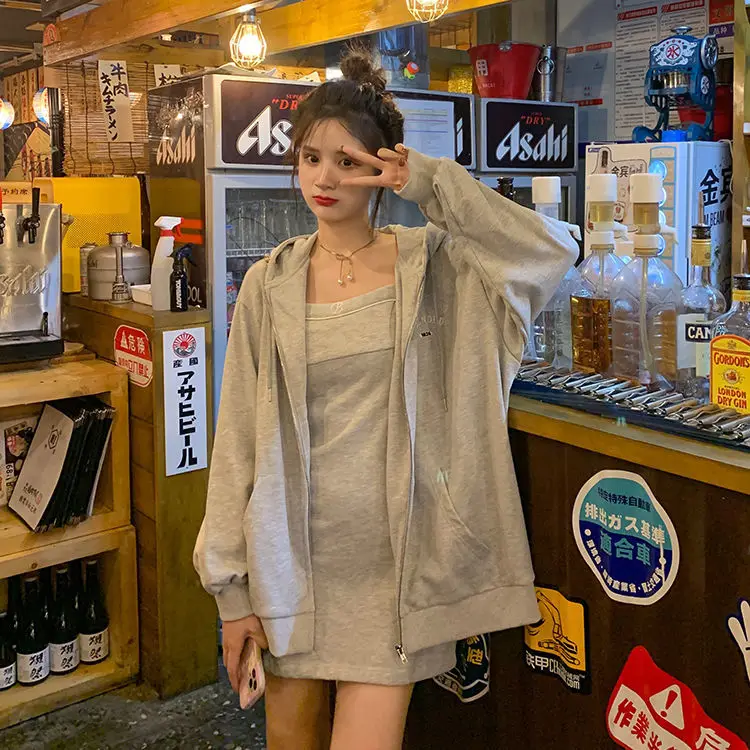 

Толстовки на молнии с капюшоном в корейском стиле для женщин, качественная печать для тренировок, V Essential, гибкие хипстерские сезонные дымчатые реглан, индивидуальность