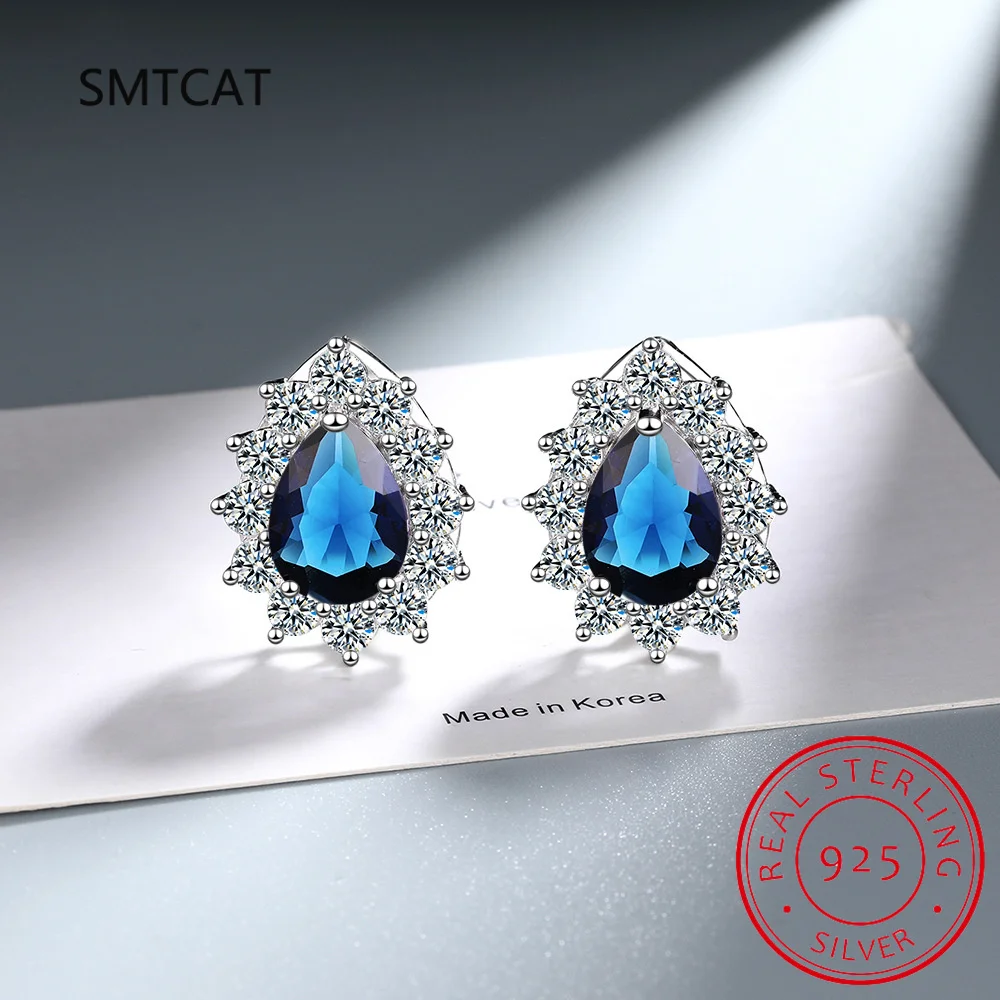 

Classic 925 Sterling Silver VVS1 3EX D Color Pear Cut 7*9 MM Real Moissanite Diamonds Ear Studs Earrings Fine Jewelry