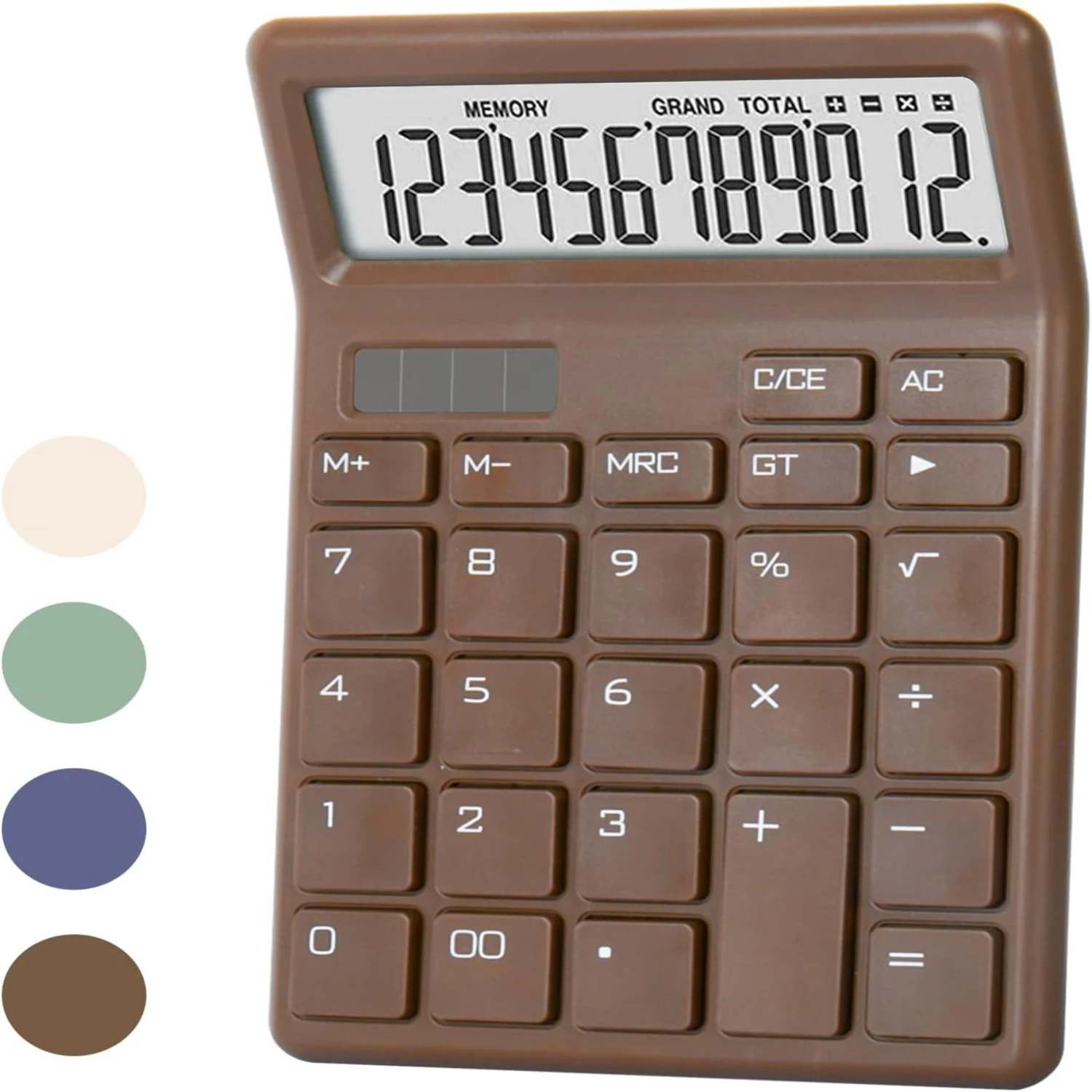 

Calculators Desktop, Large Display Solar and Battery Power, Aesthetic Office Supplies, 12 Digit Small Standard Functional Desk