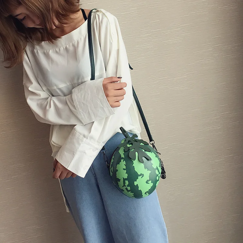 Cute Cartoon Bags watermelon Shape Shoulder Bag for Girls Mini Crossbody Bags Personality Purse Fashion Messenger Bag