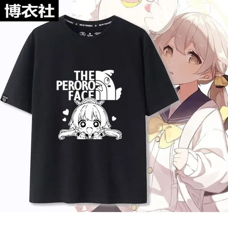 

Blue Archive Merchandise: Peloro Azi And Hifumi Short-Sleeved T-Shirts For Teenagers, Summer Pure Cotton Loose-Fitting Clothing