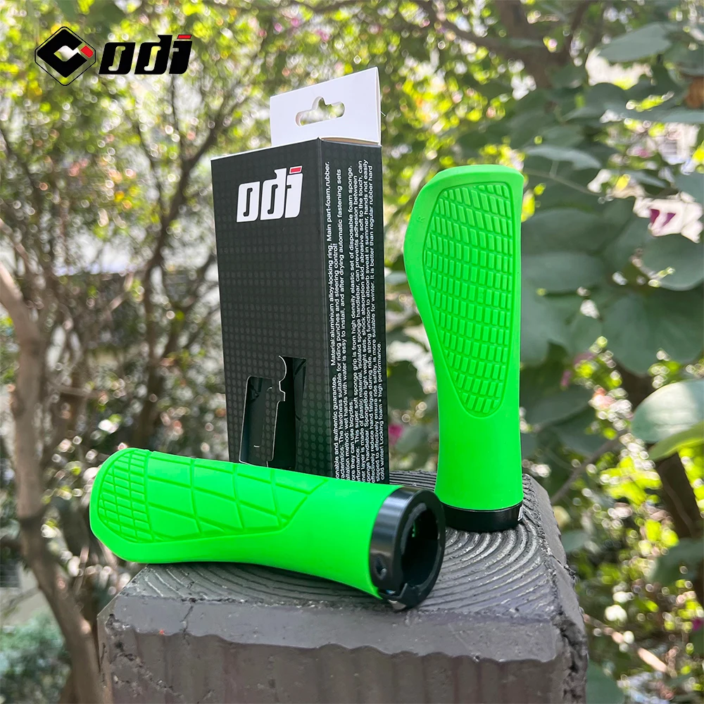 ODI MTB Bicycle Grips Shockproof Bike Handlebar Cover Anti-Slip Lock-on Grips Ergonomic Cycling Rubber Large Pad Handle Parts