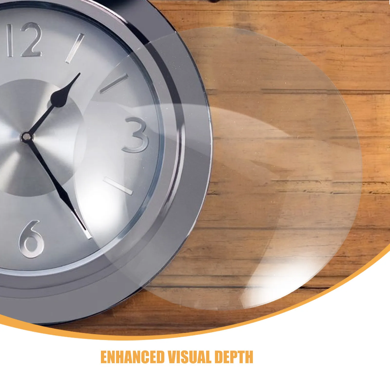 Convex Clock Glass Dome Cover 4.53 Inch Diameter Clear Round Replacement Glass Cover for Wall Clock Repair and Decoration