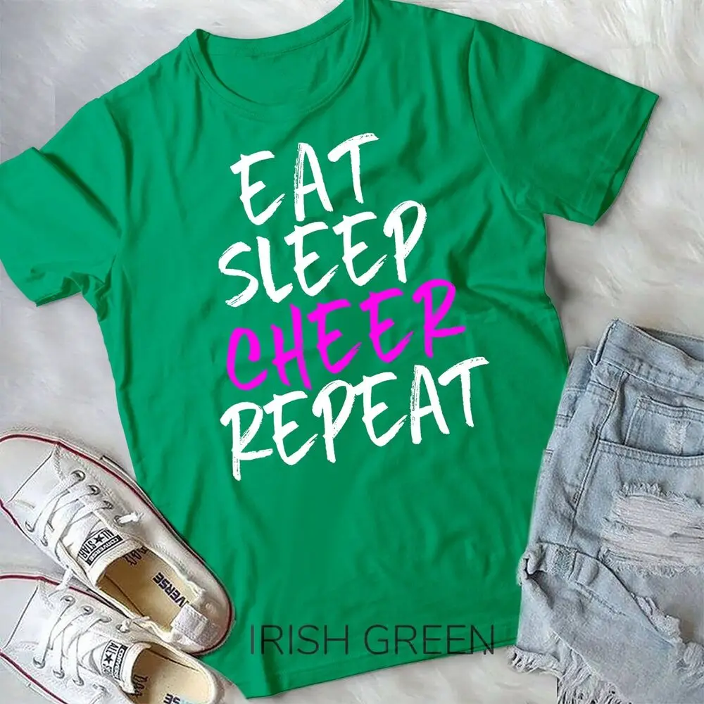 Eat Sleep Cheer Repeat Cheerleading Cheerleader Gift T-Shirt Unisex T-shirt