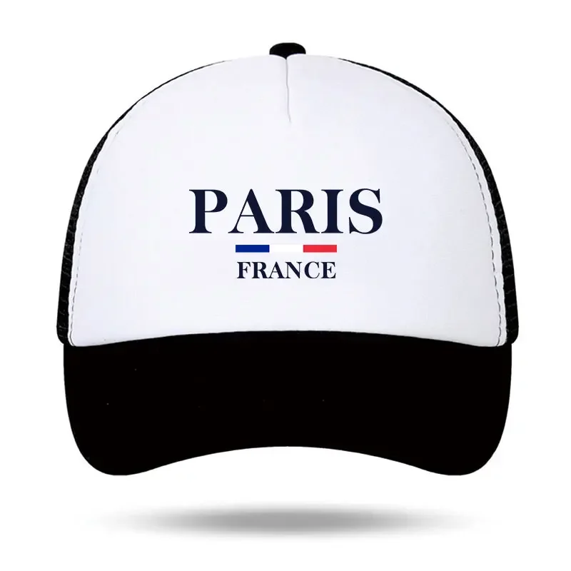 

Summer Paris's Foam Trucker Cap Woman Man Outdoor Sprots Daily Adjustable Dad Caps Adult Unisex Casual UV Sun Visor Snapback Cap