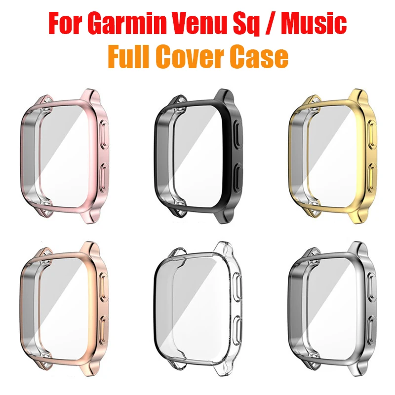 Metal strap Case Protector For Garmin Venu Sq 2 smart watch accessories For Garmin Venu Sq music Bracelet Full Cover shell frame