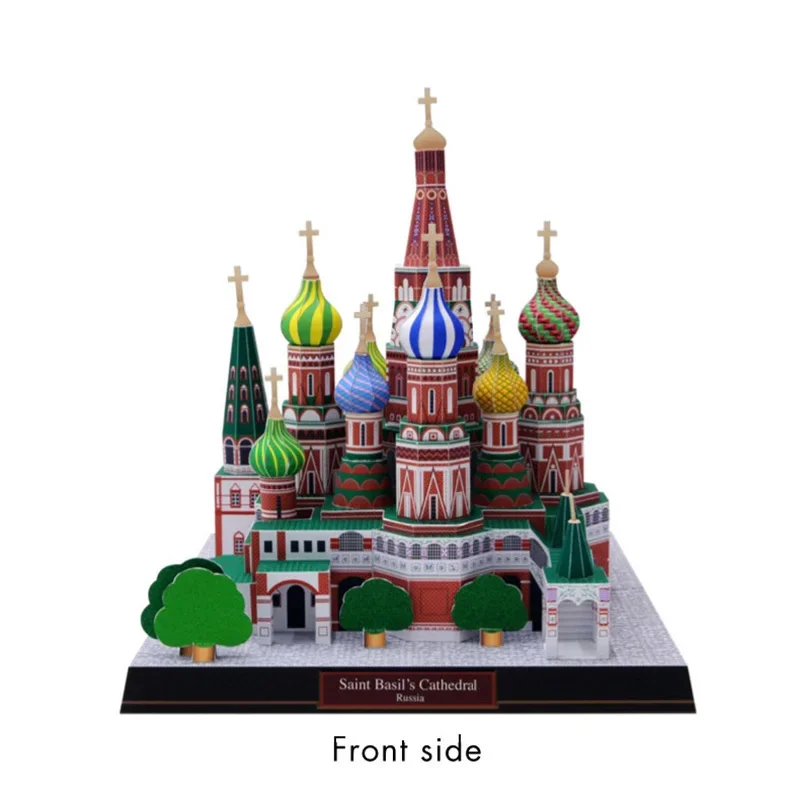 Rússia catedral de são basílio 3d modelo de papel casa papercraft diy arte origami construção adolescentes adultos brinquedos artesanais artesanais QD-153