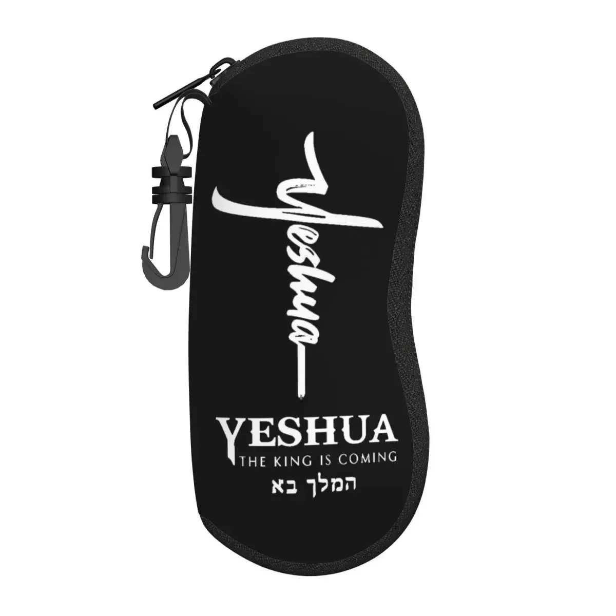

Custom Christian Yeshua Jesus Glasses Case with Zipper Ultra Light Soft Rubber Eyeglass Pouch Neoprene Glasses Eyewear Holder