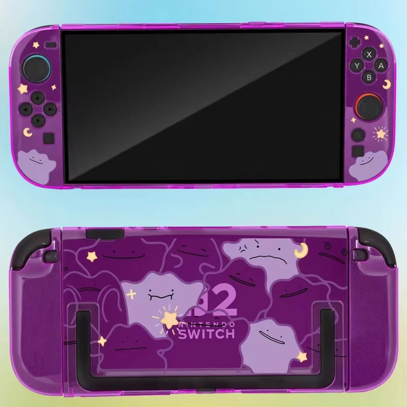 Heiße Pokemon Switch 2 Split-Schutzhülle mit Ditto-Pikachu-Muster für NS2-Spielkonsole, kratzfeste Gaming-Zubehör