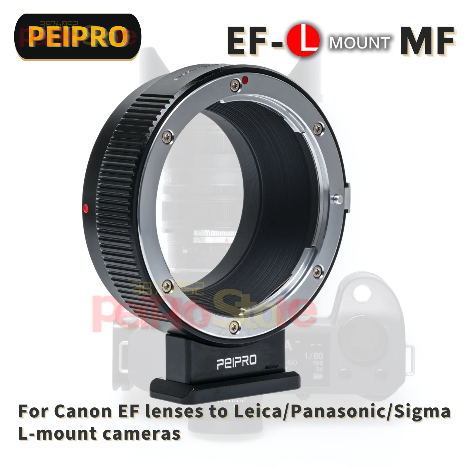 PEIPRO EF-L MF for Canon EF Lens to L Mount Camera lens adapter converter for LUMIX S1/S1R SIGMA fp Leica SL/SL2 L mount cameras