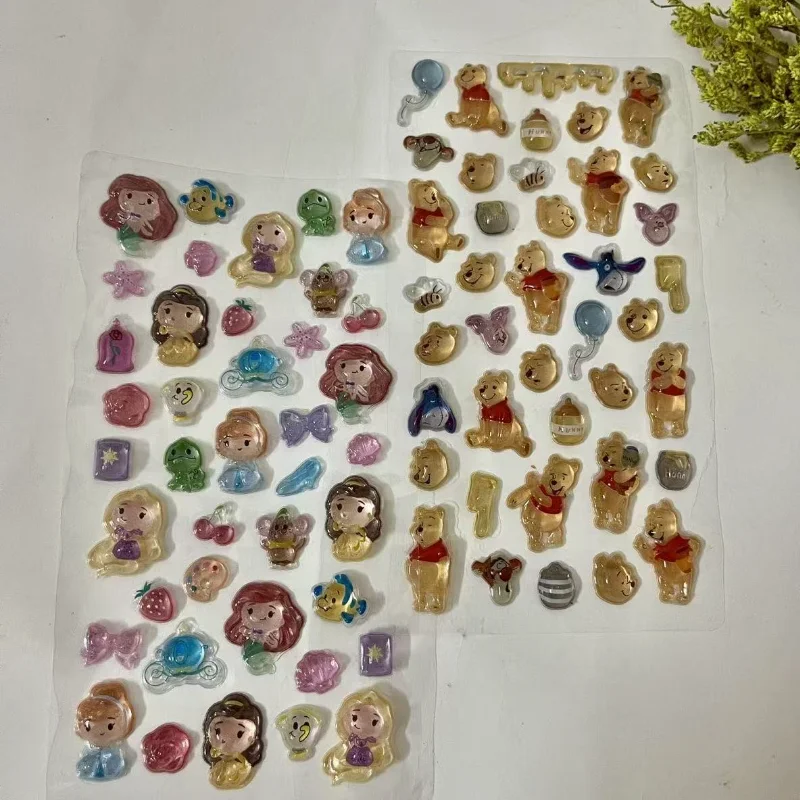 ديزني ويني ذا بوه حورية البحر الأميرة ملصق ثلاثية الأبعاد الإغاثة الكرتون ملصق Diy بها بنفسك قضية الهاتف المحمول Ccd الديكور مكافأة ملصق #3