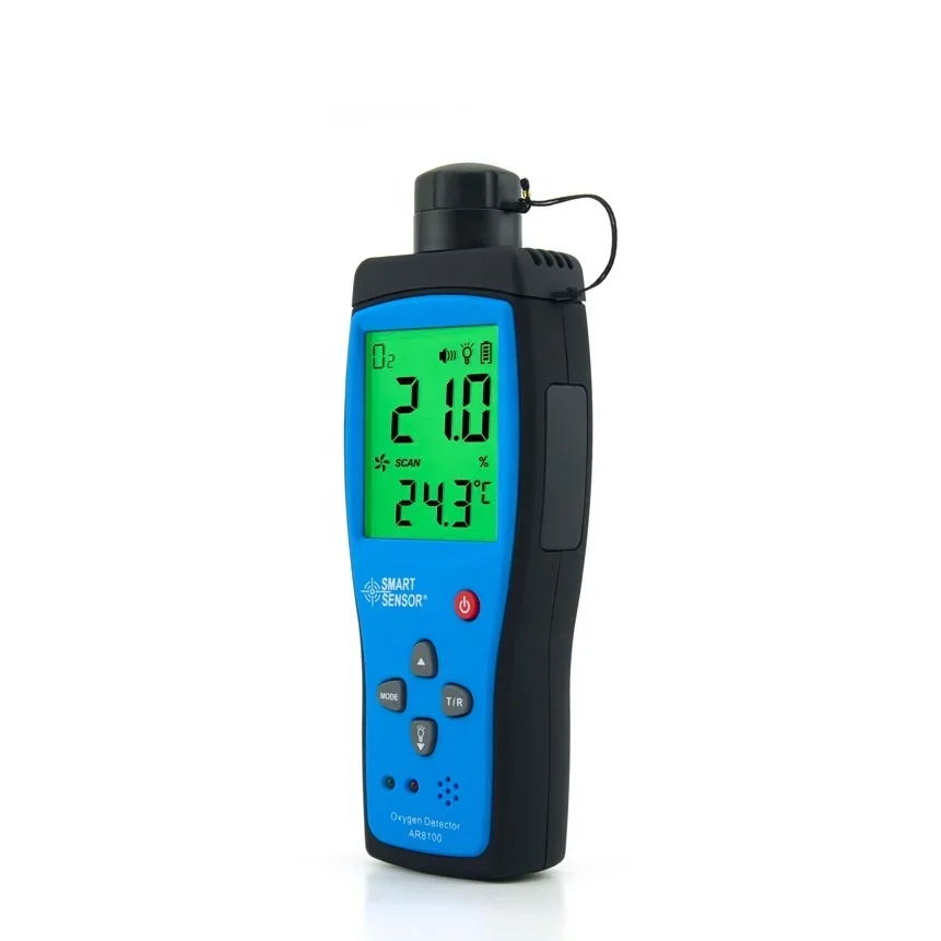 

Portable O2 Air Detector AR8100 Alarm Oxygen concentration Measuring Instrument Meter