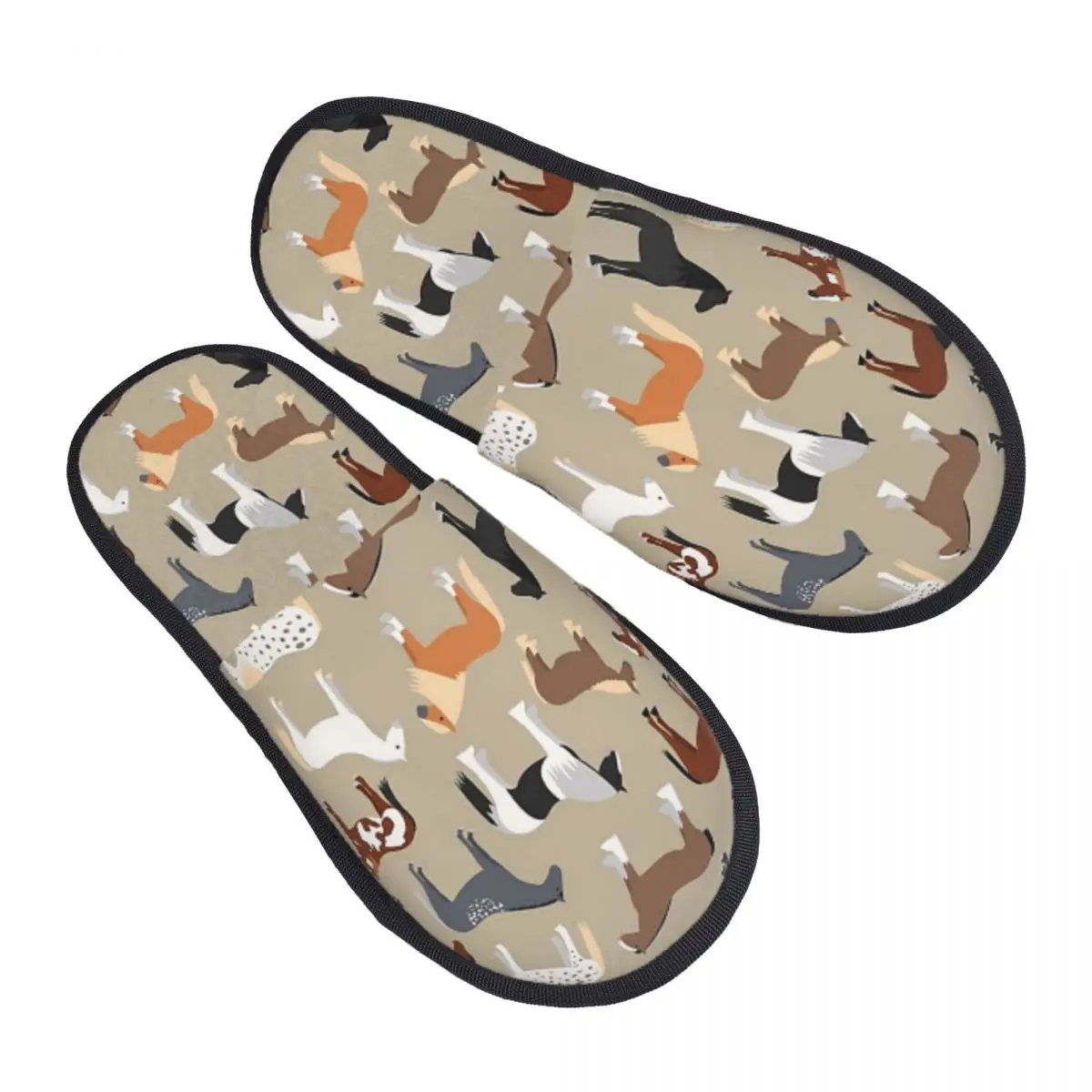 Custom Horse Breeds Pattern Slippers Memory Foam Warm Soft Women House Slipper Bedroom Cozy Shoes