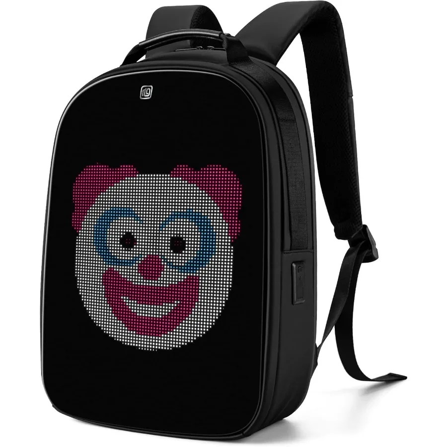 Gelrova LuminaPack X1 LED Backpack Lightweight Anti-Theft Travel-Friendly 15.6-Inch Laptop Compartment Customizable LED Display