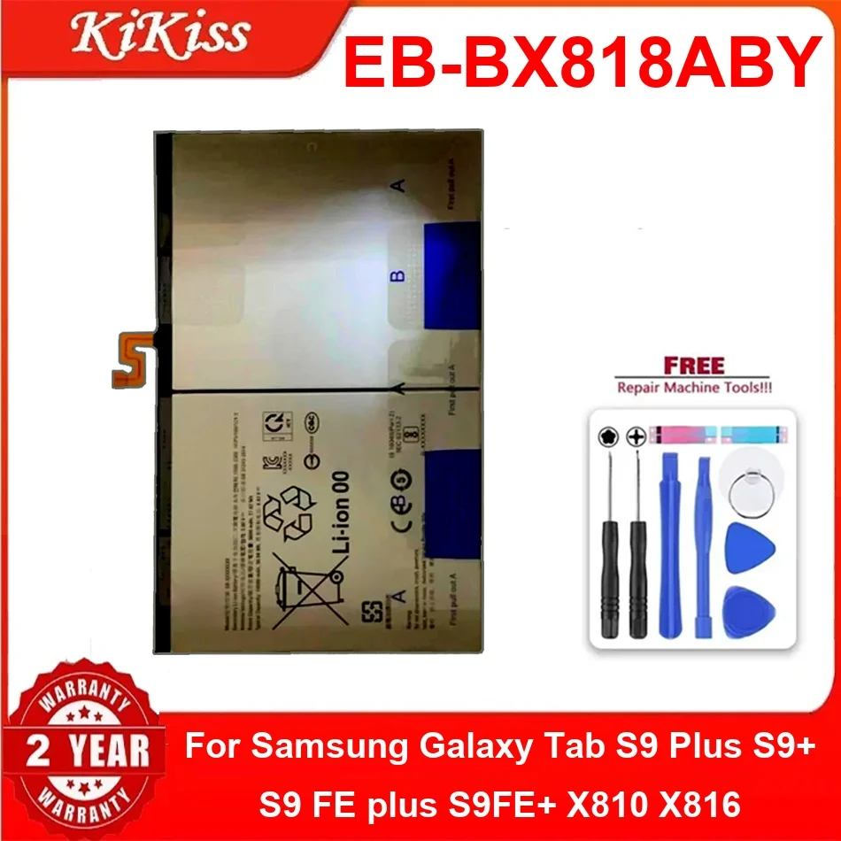 

EB BX818ABY аккумулятор для Samsung Galaxy Tab S9 Plus S9 + FE S9FE + X810 X816 Сменный литий-полимерный аккумулятор