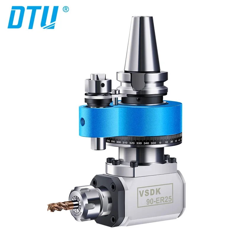 CNC Machine Tools 90 degree BT30 BT40 BT50 angle head horizontal milling head AG90-ER16/ER20/ER32/ER40 90 Degree angle head