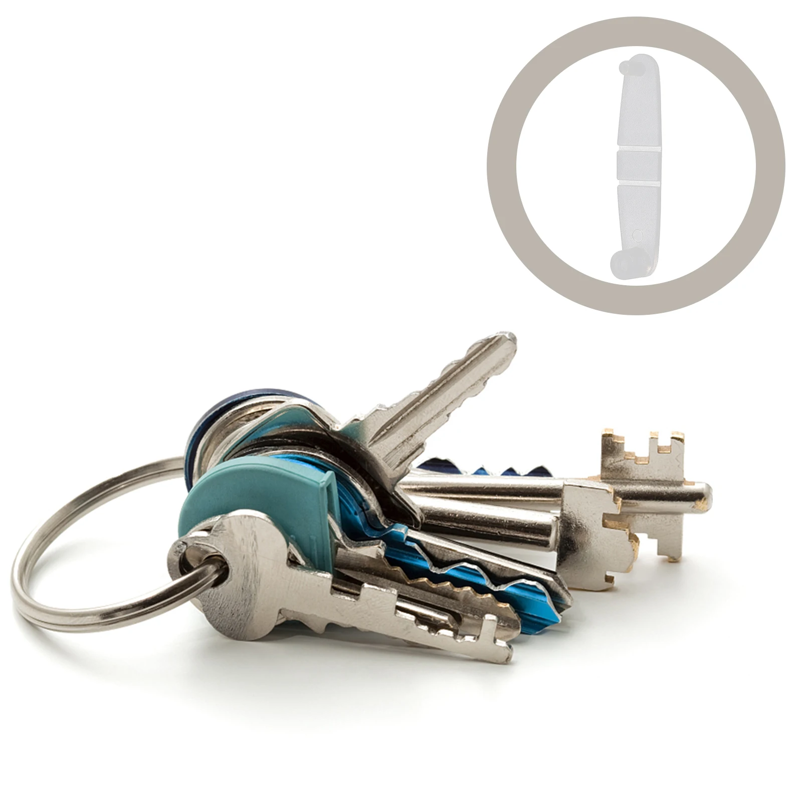 

Plastic Keychain Clips Foldable Transparent Acrylic Keyring Connectors Durable Backpacks Purses Campus Office Identity