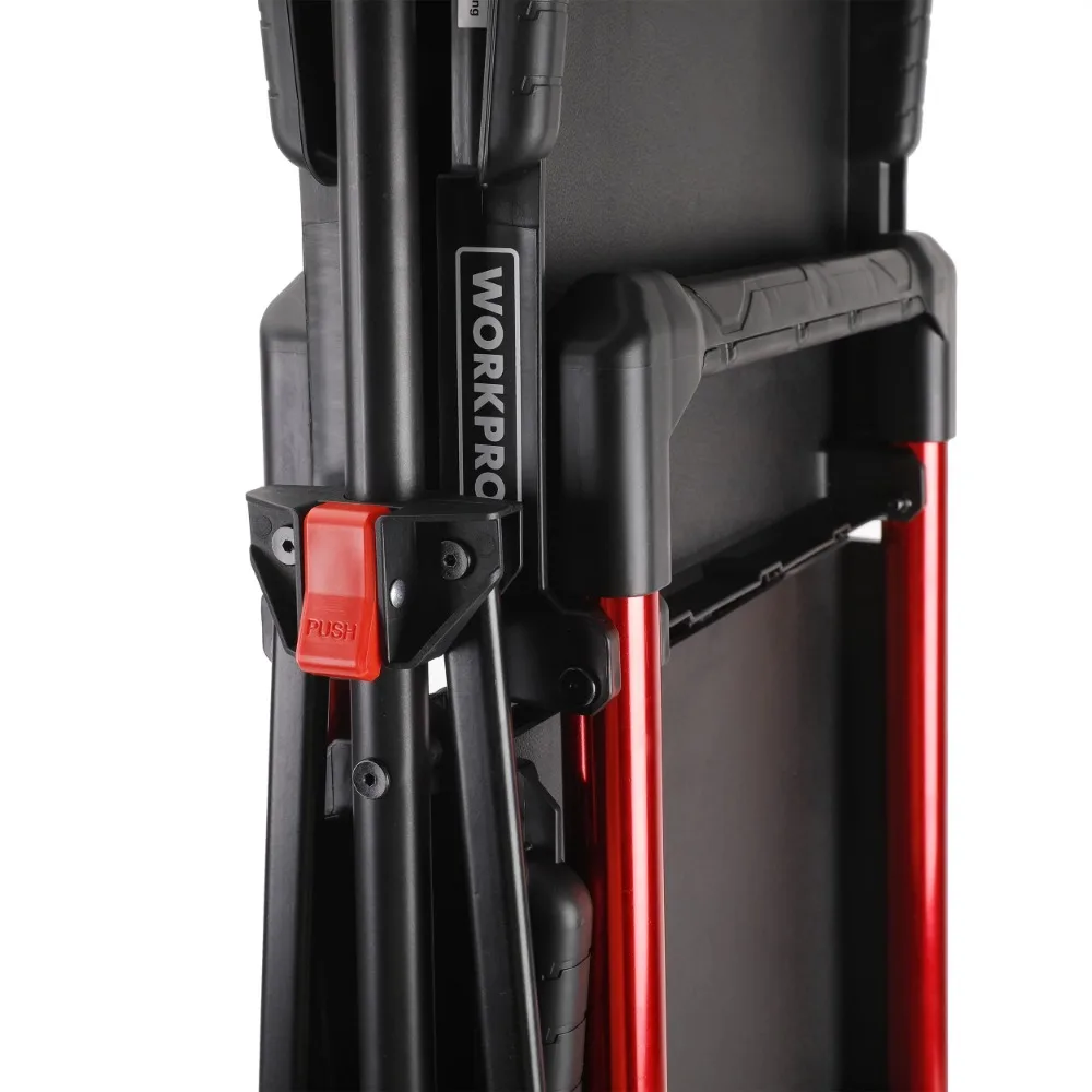 Collapsible 3-Shelf Utility Tool Cart, Black